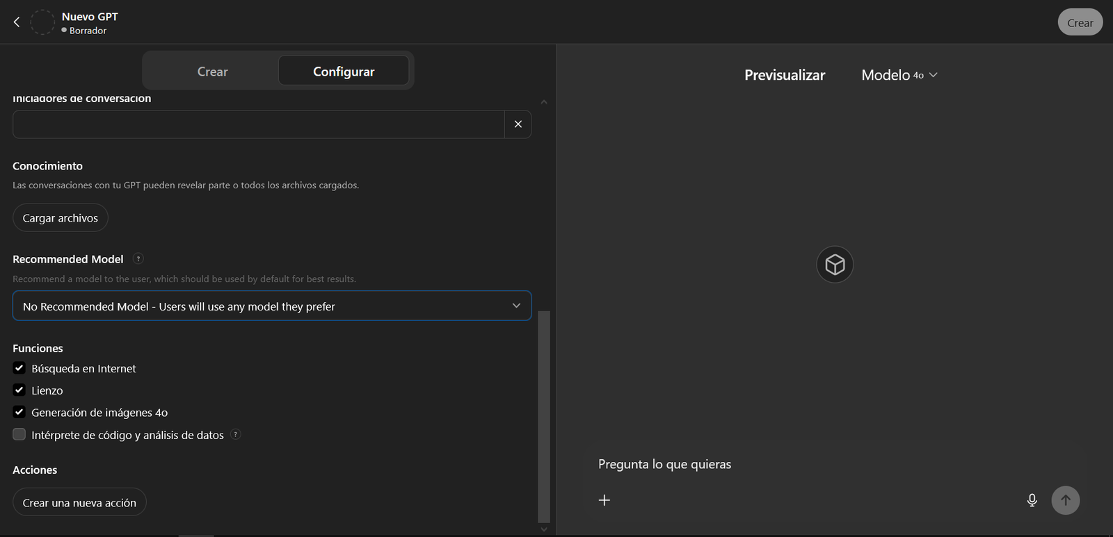 Como crear un ChatGPT personalizado desde 0