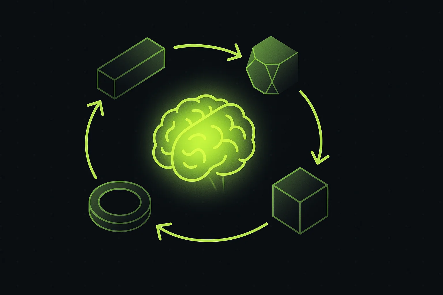Diagrama conceptual del agent loop de IA agéntica con las fases perception, reasoning, action y observation