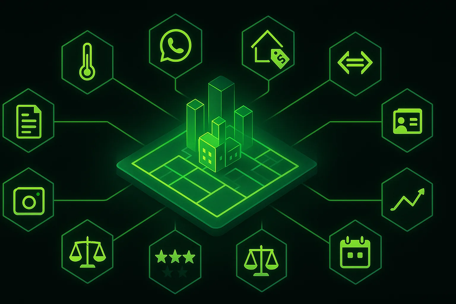 Las 10 aplicaciones más impactantes de la inteligencia artificial para inmobiliarias 2026 — lead scoring, AVM valoración, chatbot 24/7 y más — por Baigency